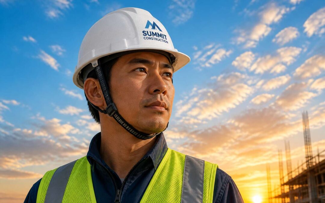 Durable PPE hard hat for maximum job site safety.